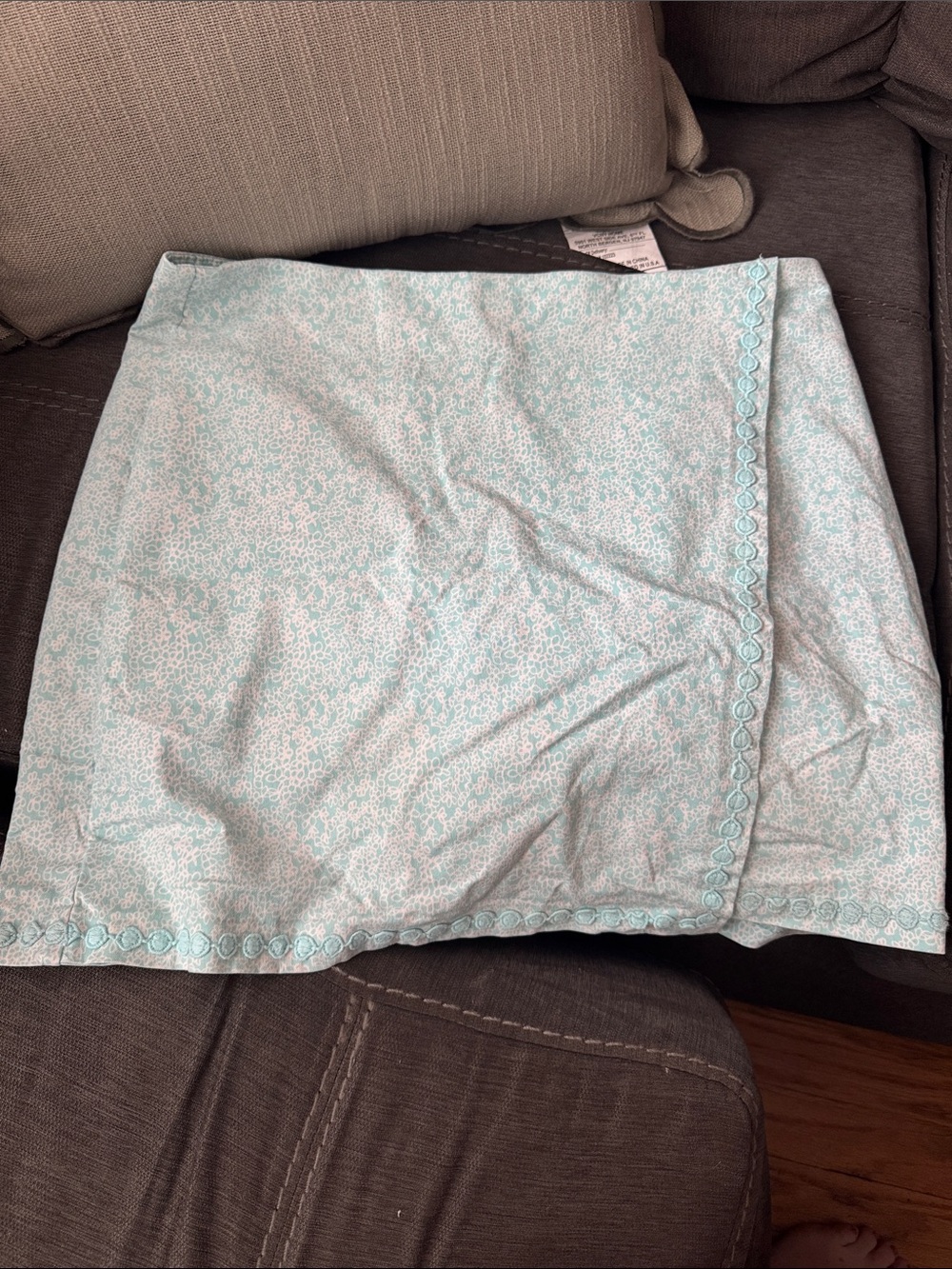 Crown & Ivy Light Blue Floral Mini Skort